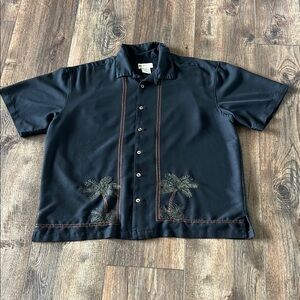 Havana Jacks Cafe Men’s Hawaiian Button-Up  Shirt Black Brown Size XXL